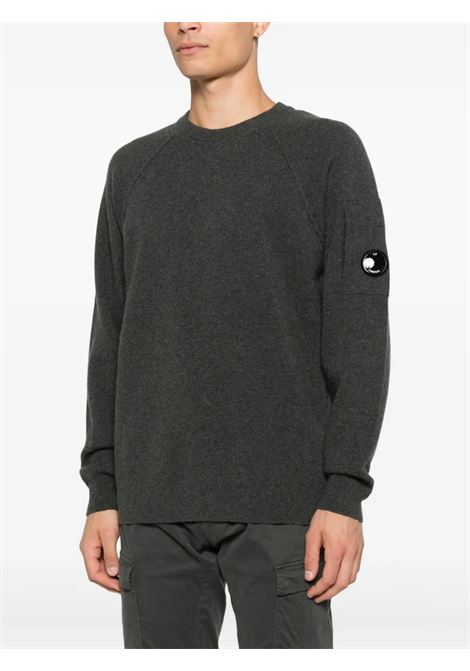 lambswool crewneck swetaer man grey C.P. COMPANY | 19CMKN040A-110149A978